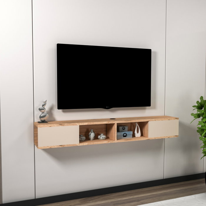 Hanah Home Soporte de TV Mayer - Atlantic Pine, Beige